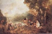 WATTEAU, Antoine The Pilgrimago to the Island of Cythera oil on canvas